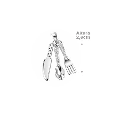 Pingente de Prata Talheres - 67469