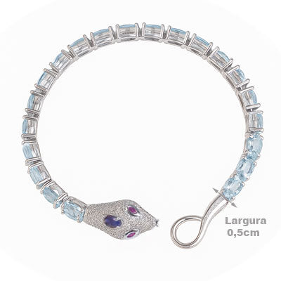 Pulseira de Prata Serpente/Cobra - 67496