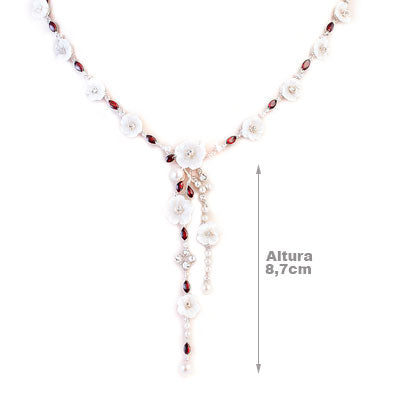 Gargantilha de Prata Flor - 67497