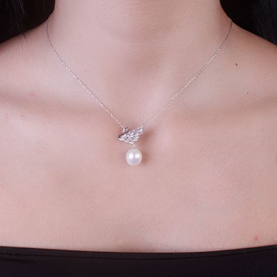 Gargantilha de Prata Cisne - 67501
