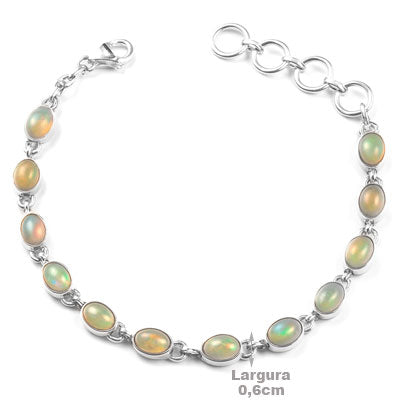 Pulseira de Prata com Opala - 67530