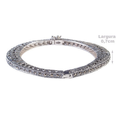 Bracelete de Prata com Marcassitas - 67533