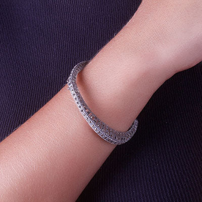 Bracelete de Prata com Marcassitas - 67533