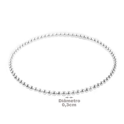 Bracelete de Prata Bola - 67534