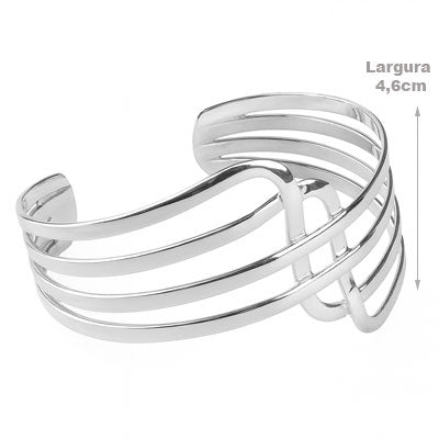 Bracelete de Prata Vazado - 67538