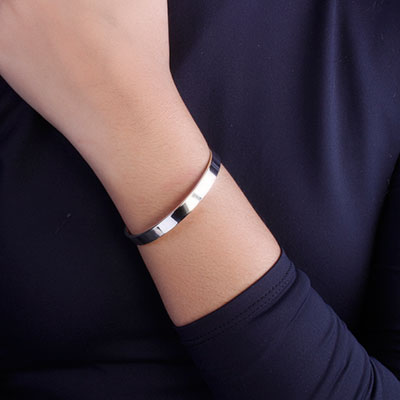 Bracelete de Prata Liso - 67543