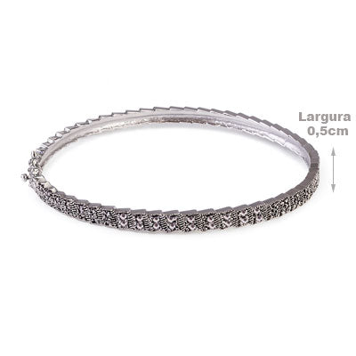 Bracelete de Prata com Marcassitas - 67545