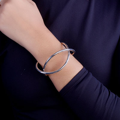 Bracelete de Prata Liso - 67546
