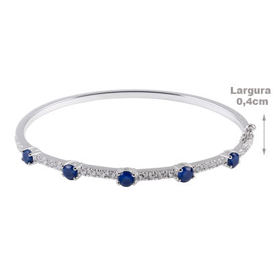 Bracelete de Prata com Pedras - 67548