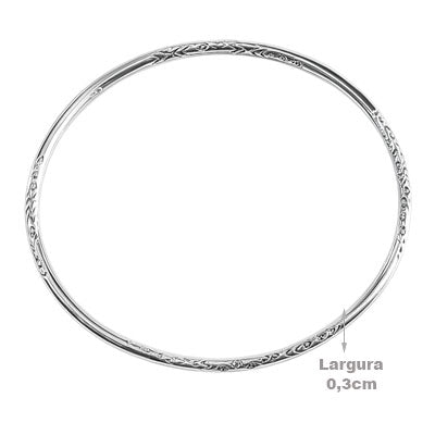 Bracelete de Prata Trabalhado - 67553