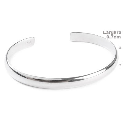 Bracelete de Prata Liso - 67554