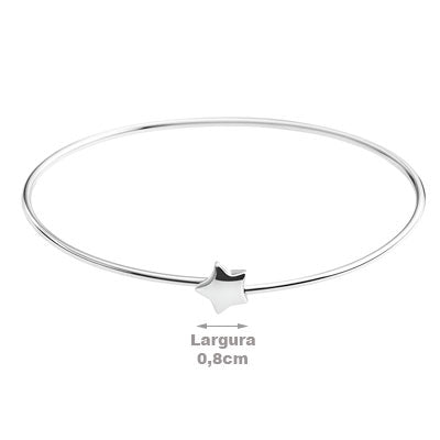 Bracelete de Prata Estrela - 67555