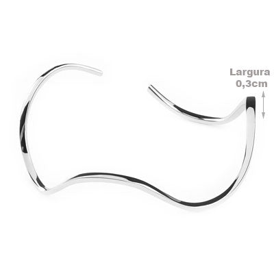 Bracelete de Prata Liso - 67557