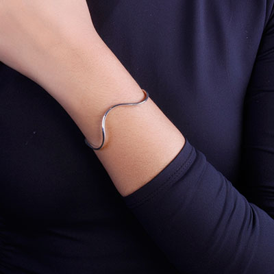 Bracelete de Prata Liso - 67557