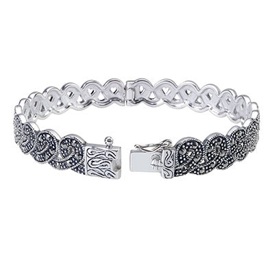 Bracelete de Prata com Marcassitas - 67558