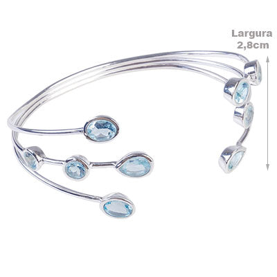 Bracelete de Prata com Topázio - 67560