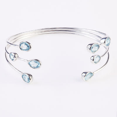 Bracelete de Prata com Topázio - 67560