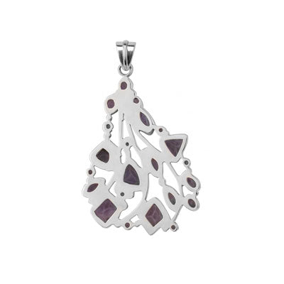 Pingente de Prata com Ametista - 67578