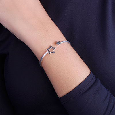 Bracelete de Prata Estrela - 67621