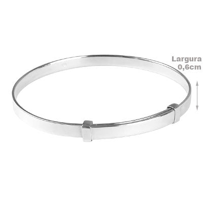 Bracelete de Prata Liso - 67622