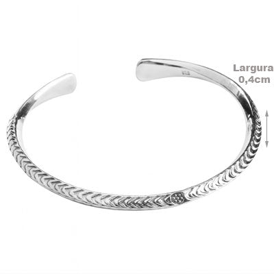 Bracelete de Prata Trabalhado - 67625