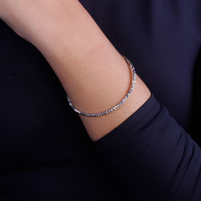 Bracelete de Prata Trabalhado - 67627