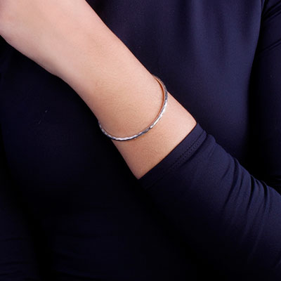 Bracelete de Prata Trabalhado - 67629