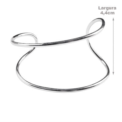 Bracelete de Prata Liso - 67635