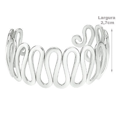 Bracelete de Prata Liso - 67636