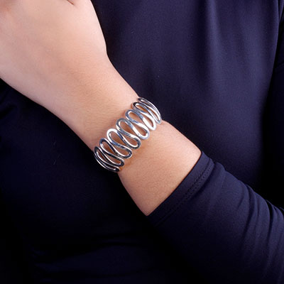 Bracelete de Prata Liso - 67636