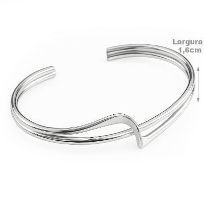 Bracelete de Prata Liso - 67637