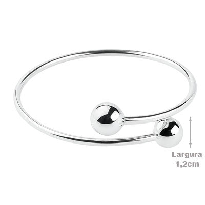 Bracelete de Prata Bola - 67639