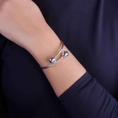 Bracelete de Prata Bola - 67639