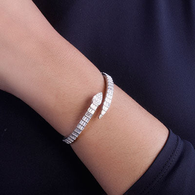Bracelete de Prata Serpente/Cobra - 67640