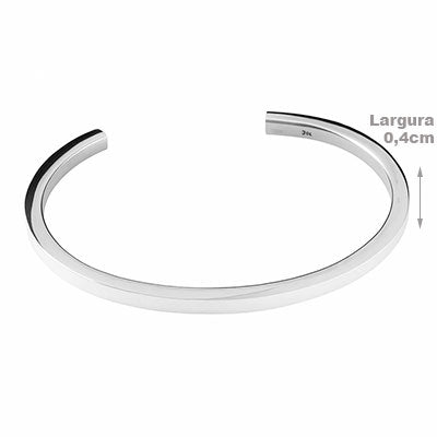 Bracelete de Prata Liso - 67641