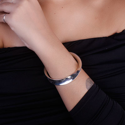 Bracelete de Prata Liso - 67645