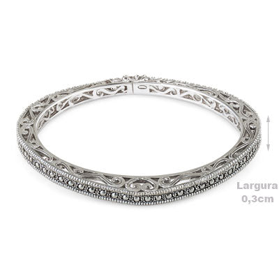 Bracelete de Prata com Marcassitas - 67646