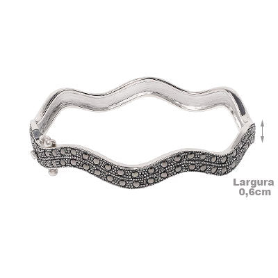 Bracelete de Prata com Marcassitas - 67649