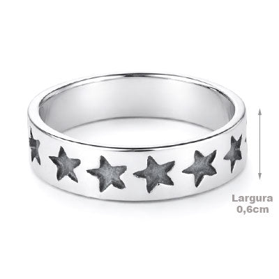 Anel de Prata Estrela - 67655