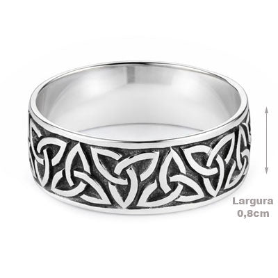 Anel de Prata Triquetra - 67665