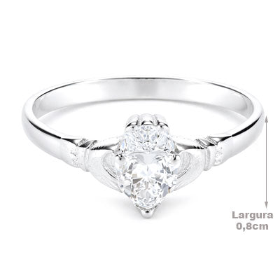 Anel de Prata com Zircônia - 67667