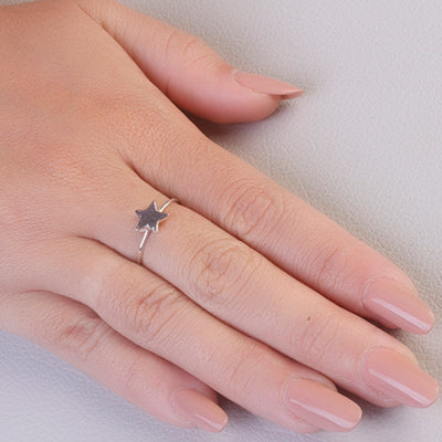 Anel de Prata Estrela - 67677