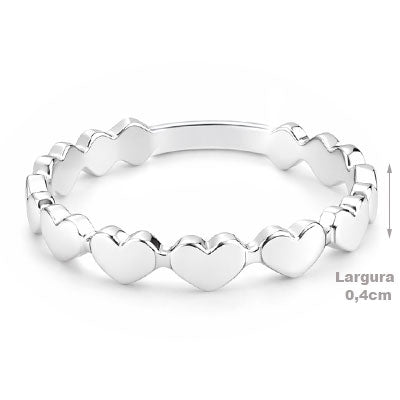 Anel de Prata Coração - 67678 - soprata