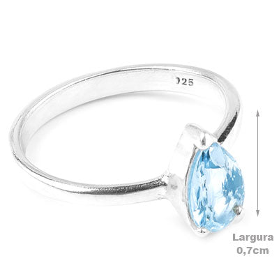 Anel de Prata com Topázio - 67682