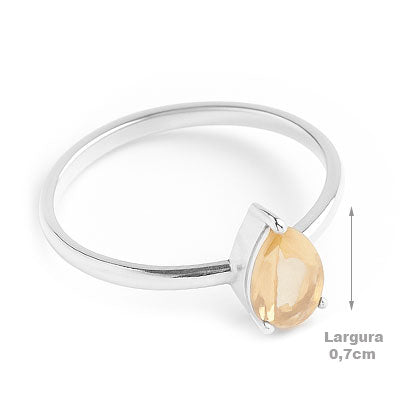 Anel de Prata com Citrino - 67686