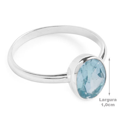 Anel de Prata com Topázio - 67700