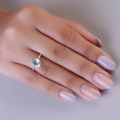 Anel de Prata com Topázio - 67700