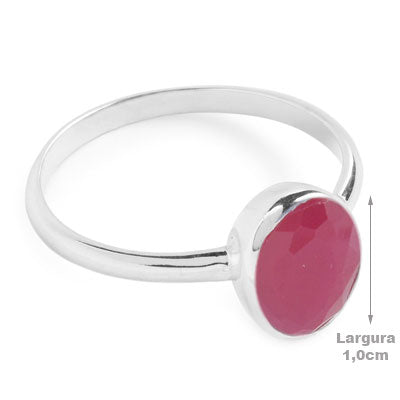 Anel de Prata com Rubi - 67701
