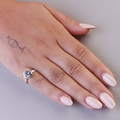 Anel de Prata com Labradorita - 67705