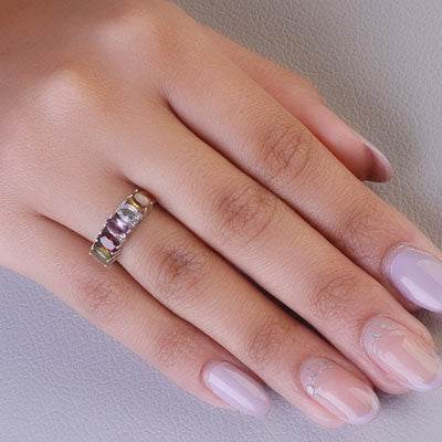 Anel de Prata com Pedras - 67706